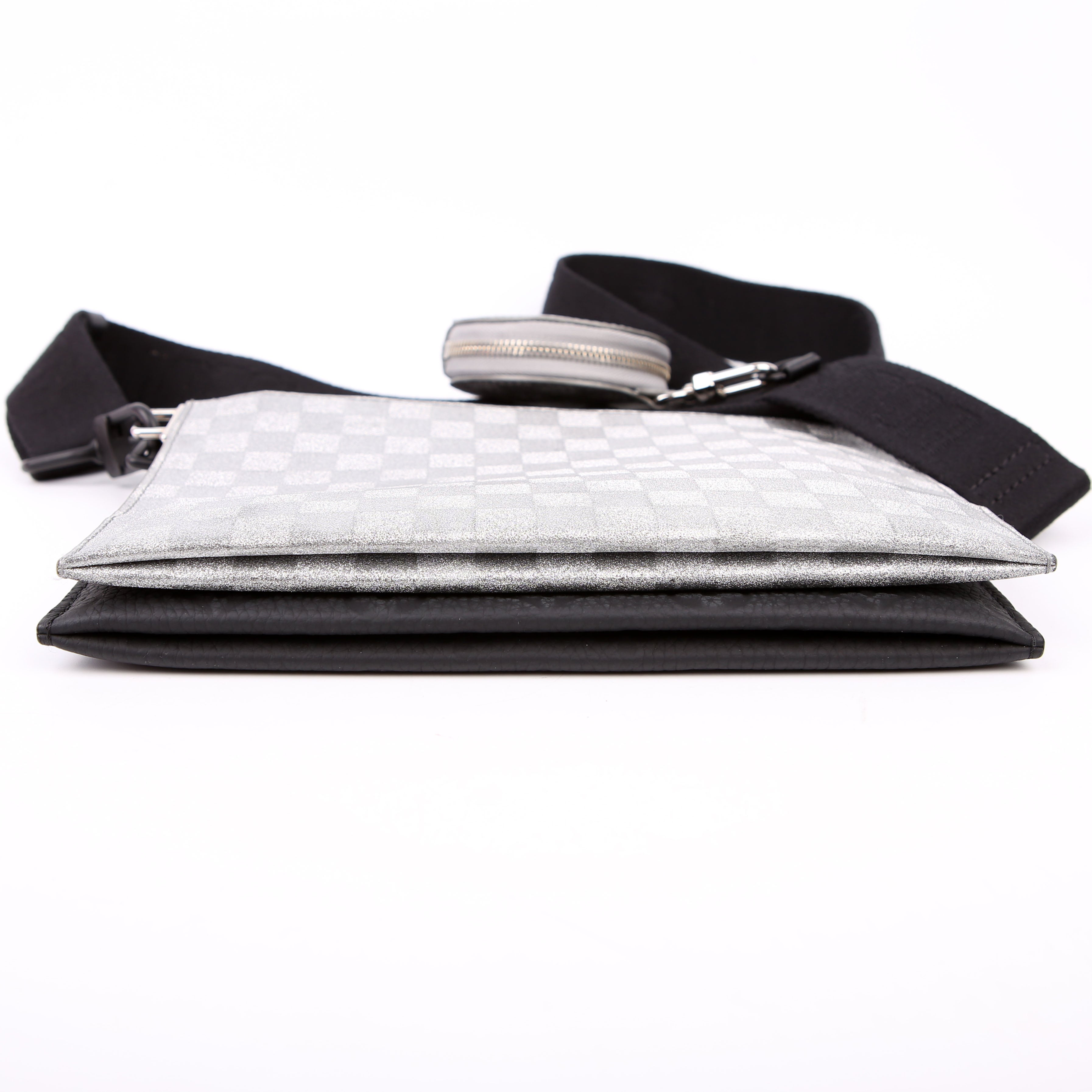 In The Loop Trio Pouch Damier Glitter Black/Silver