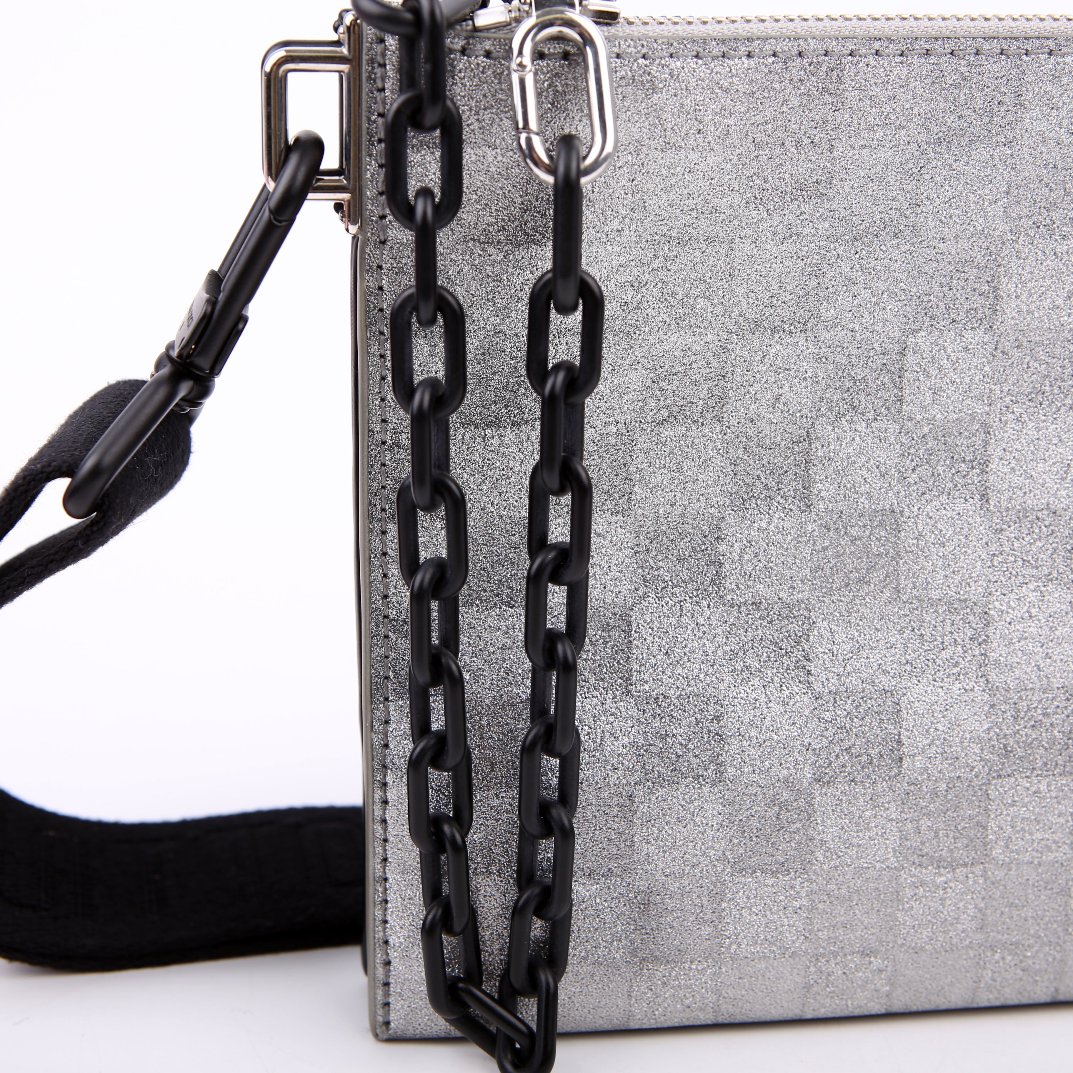 In The Loop Trio Pouch Damier Glitter Black/Silver