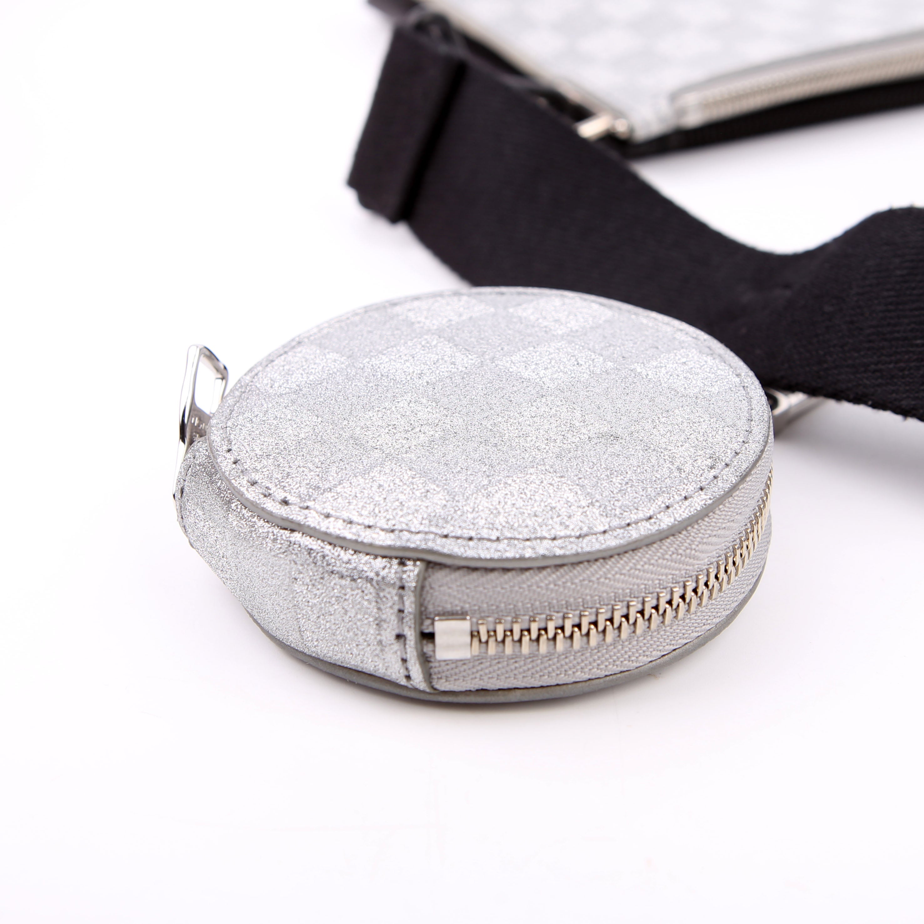In The Loop Trio Pouch Damier Glitter Black/Silver
