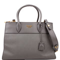 Prada Saffiano/City Calfskin Paradigme Bag Grey