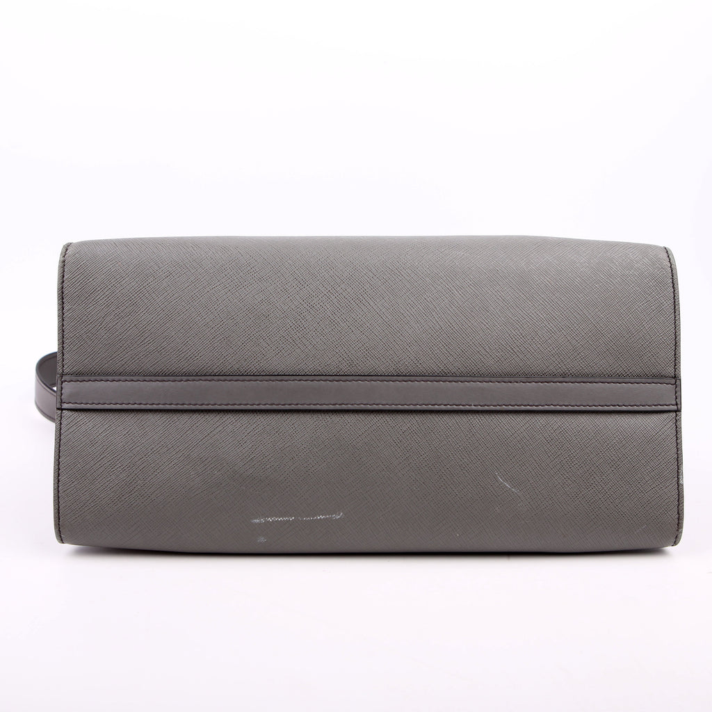 Prada Saffiano/City Calfskin Paradigme Bag Grey
