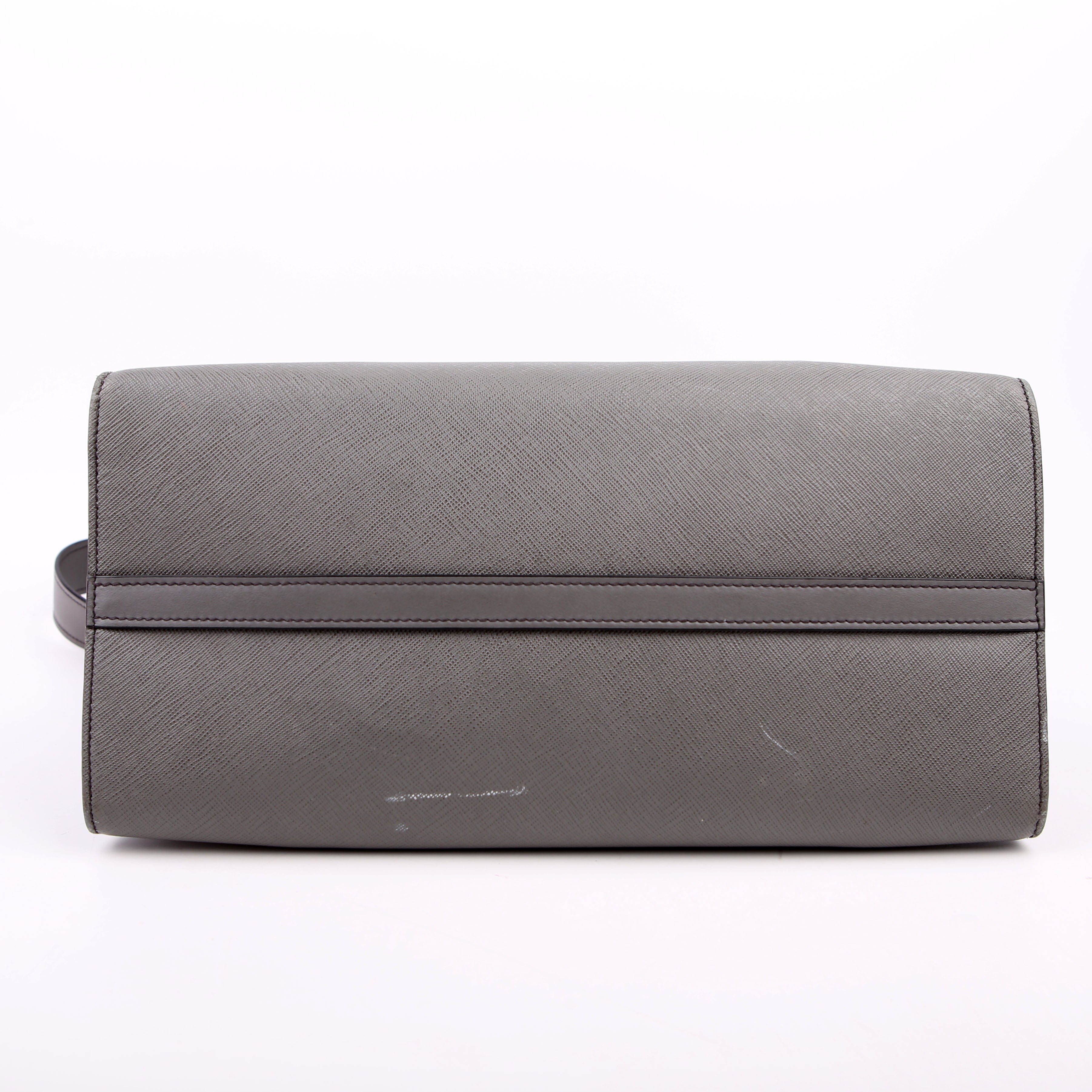 Prada Saffiano/City Calfskin Paradigme Bag Grey