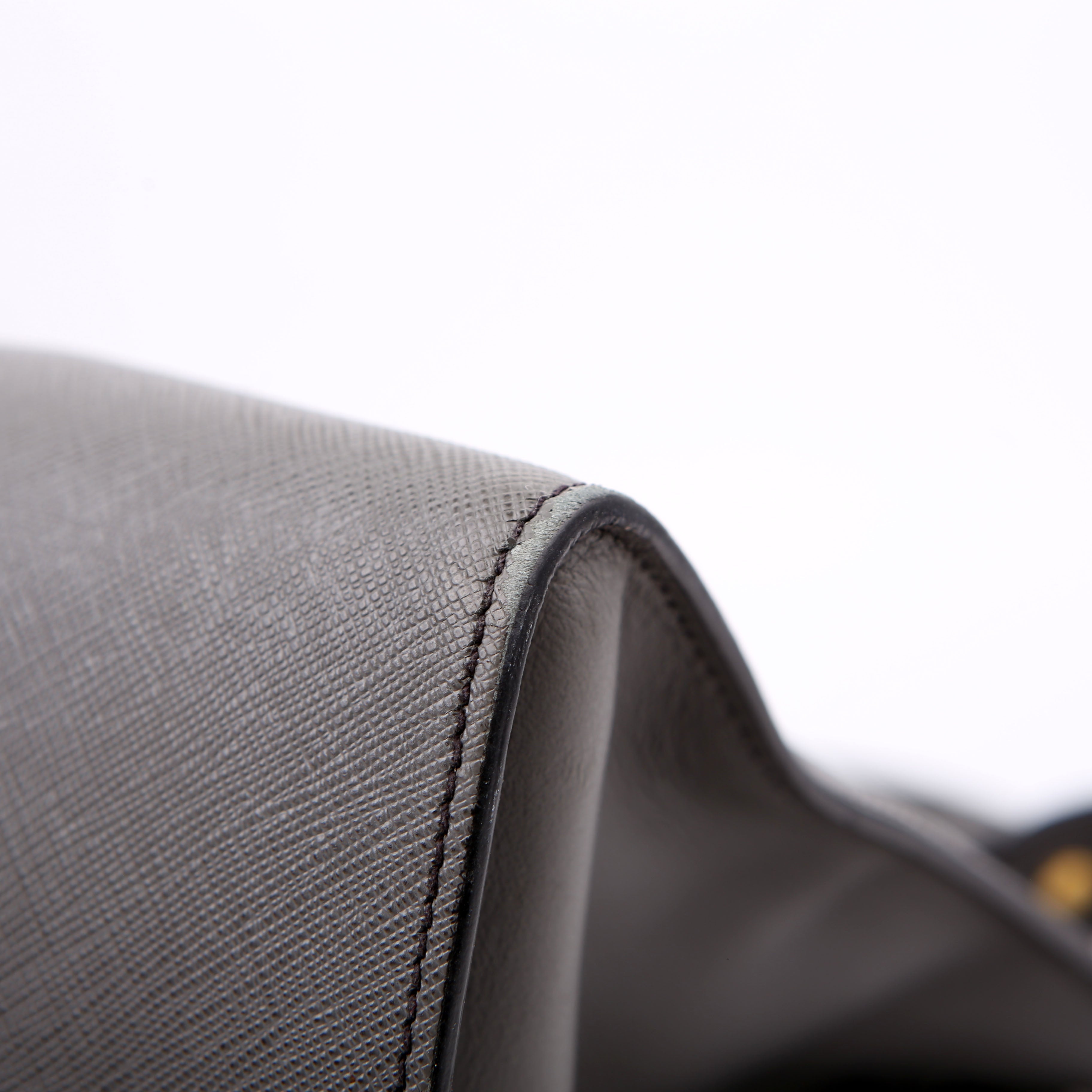 Prada Saffiano/City Calfskin Paradigme Bag Grey