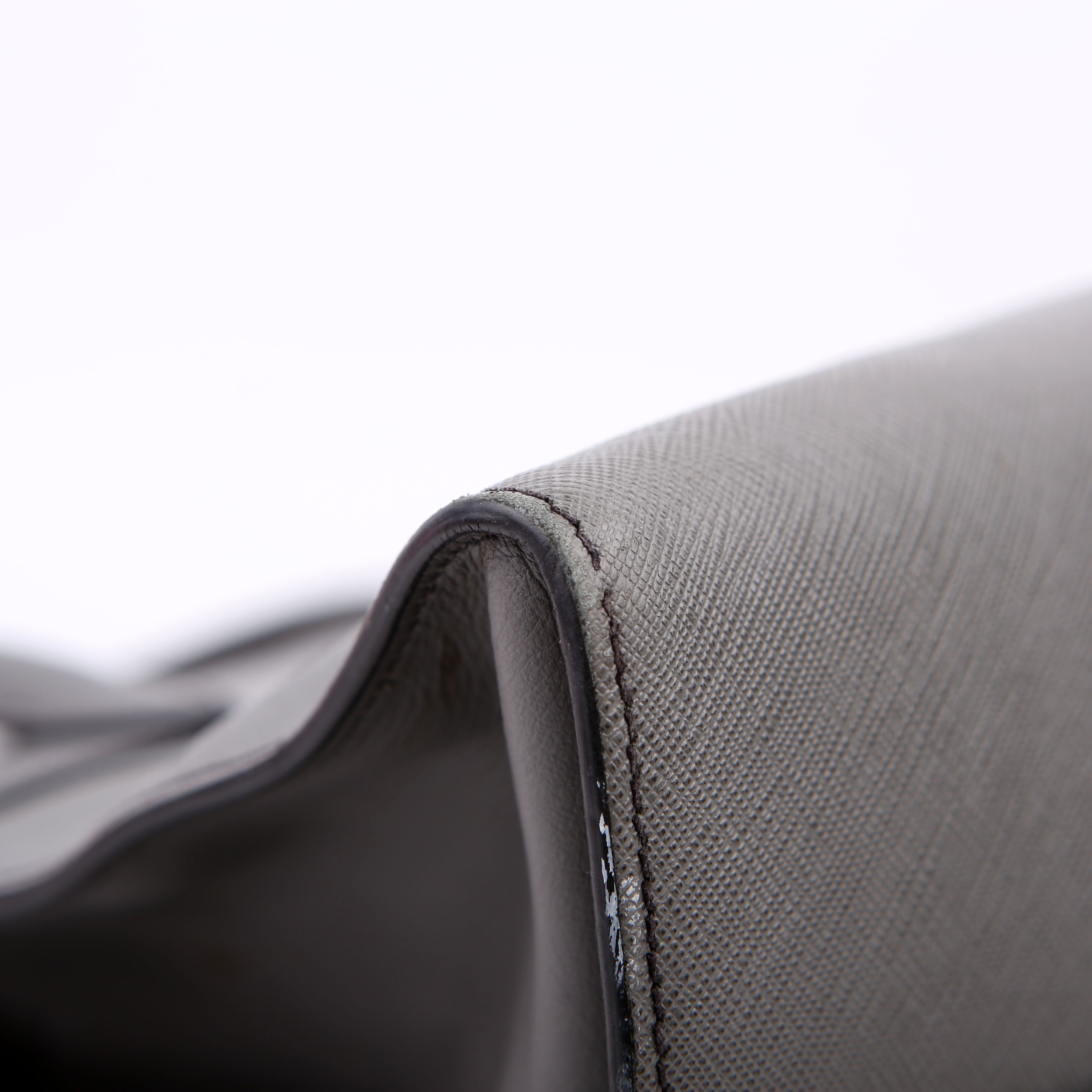 Prada Saffiano/City Calfskin Paradigme Bag Grey
