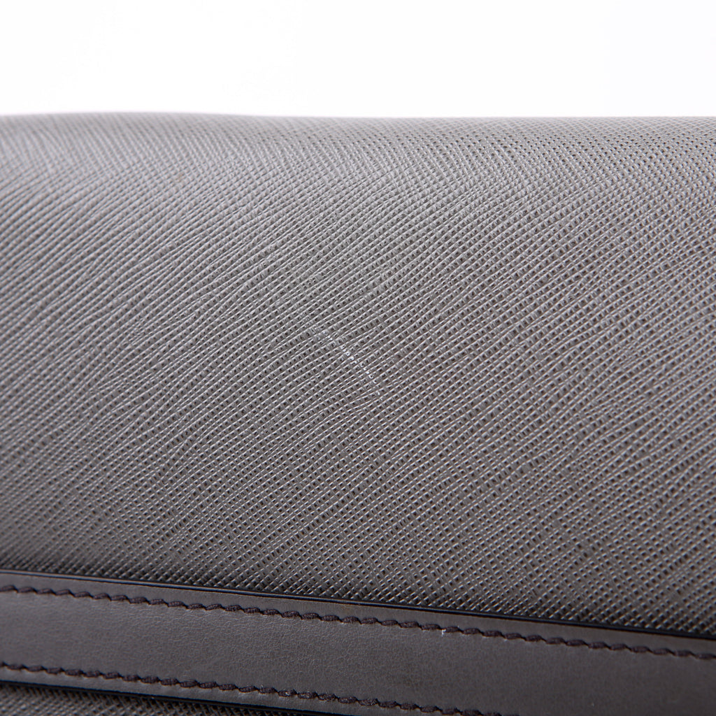 Prada Saffiano/City Calfskin Paradigme Bag Grey