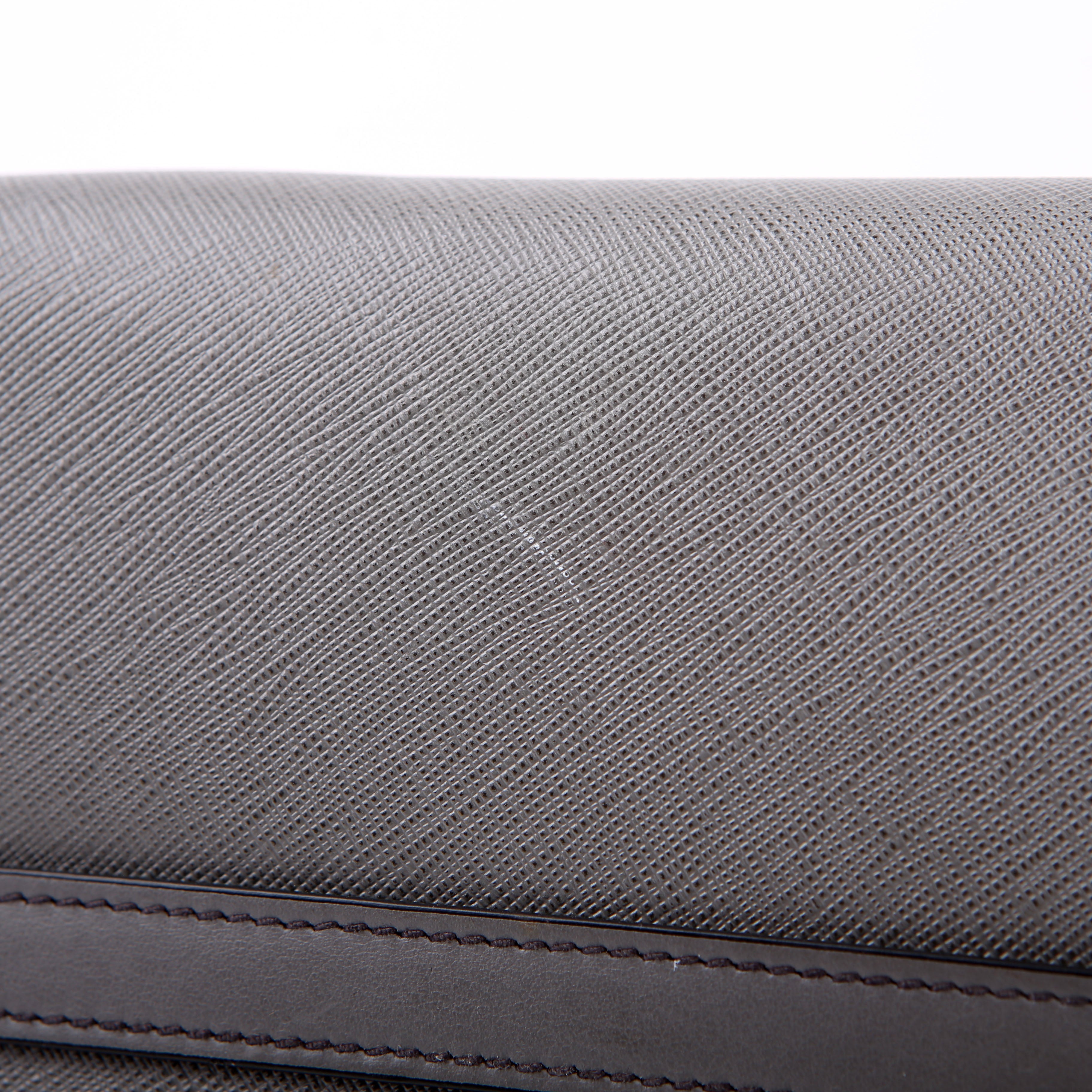 Prada Saffiano/City Calfskin Paradigme Bag Grey