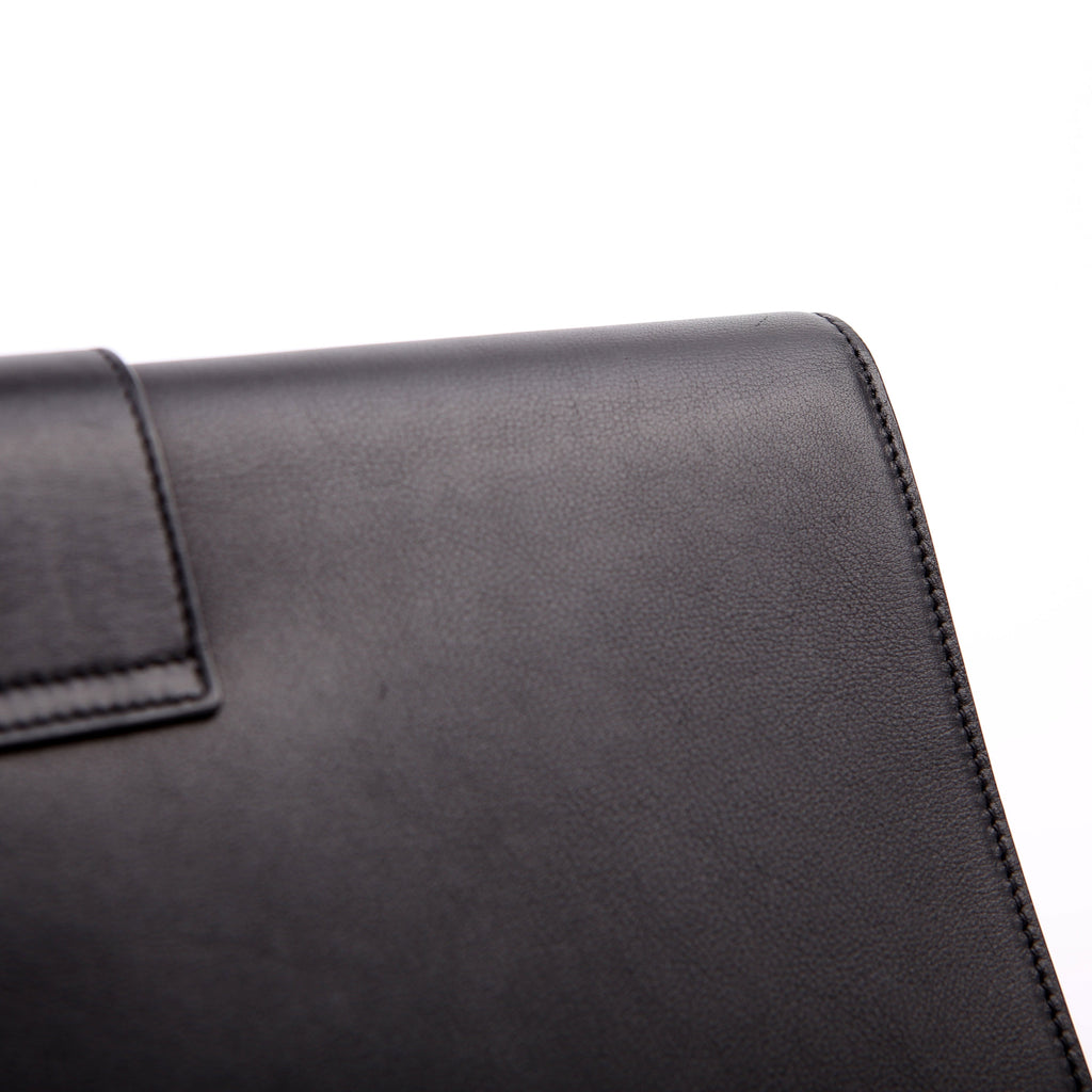 SAINT LAURENT Classic Y Ligne Clutch Smooth Leather Black