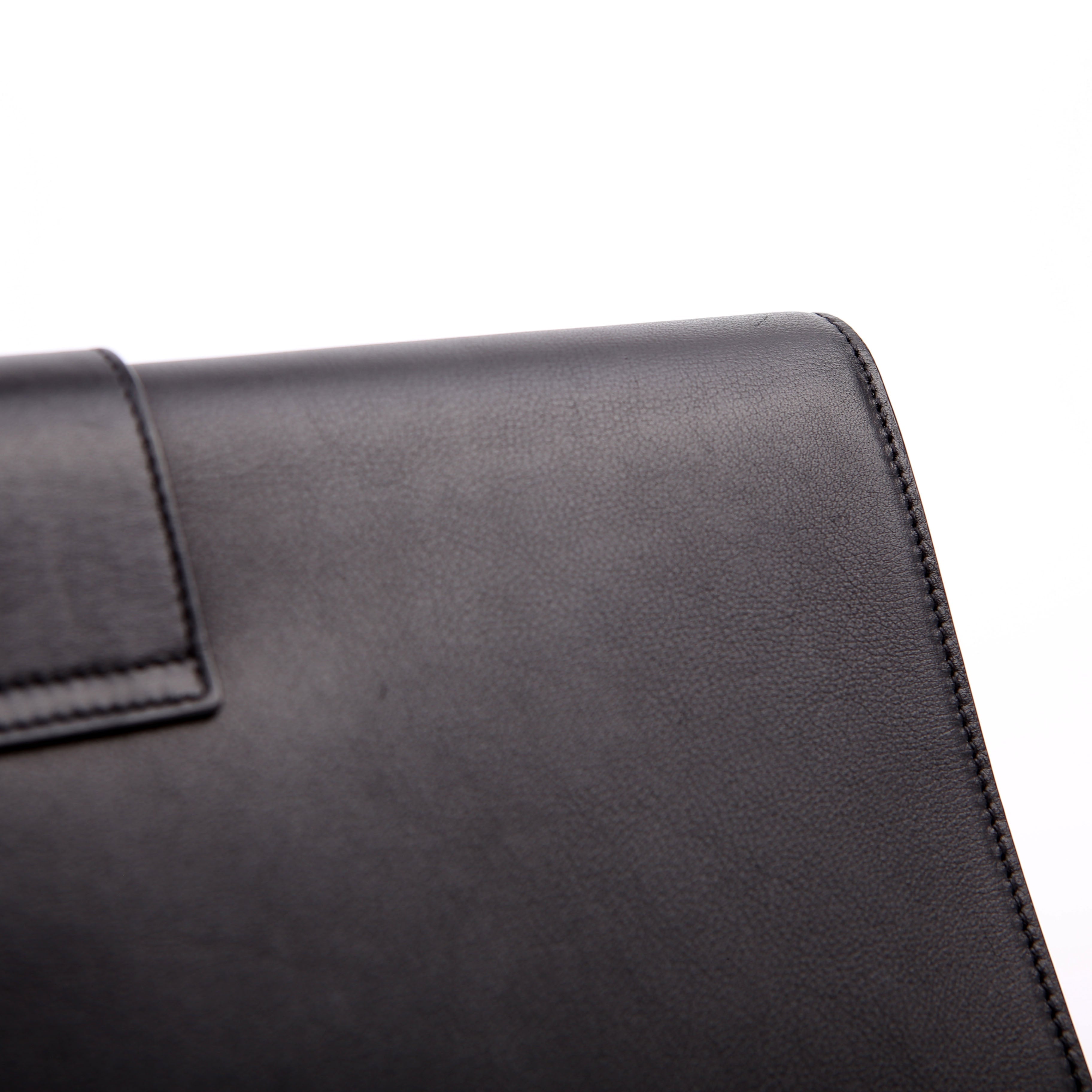 SAINT LAURENT Classic Y Ligne Clutch Smooth Leather Black