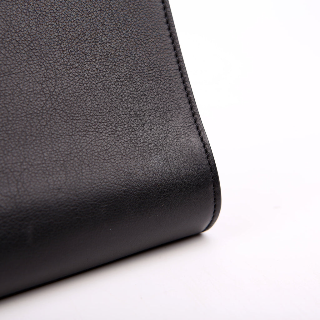 SAINT LAURENT Classic Y Ligne Clutch Smooth Leather Black