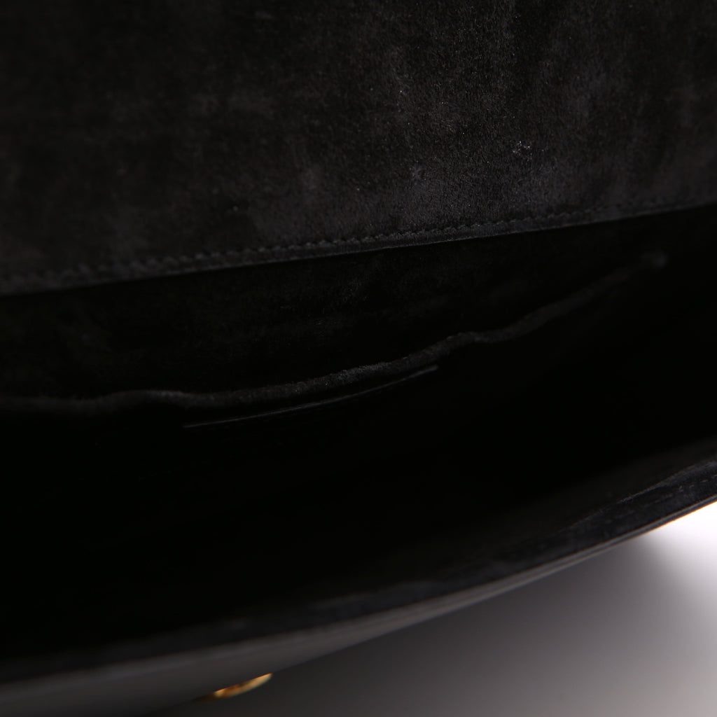 SAINT LAURENT Classic Y Ligne Clutch Smooth Leather Black