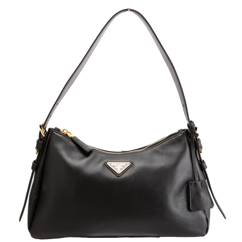 Aimee Shoulder Bag Soft Calfskin Medium Black