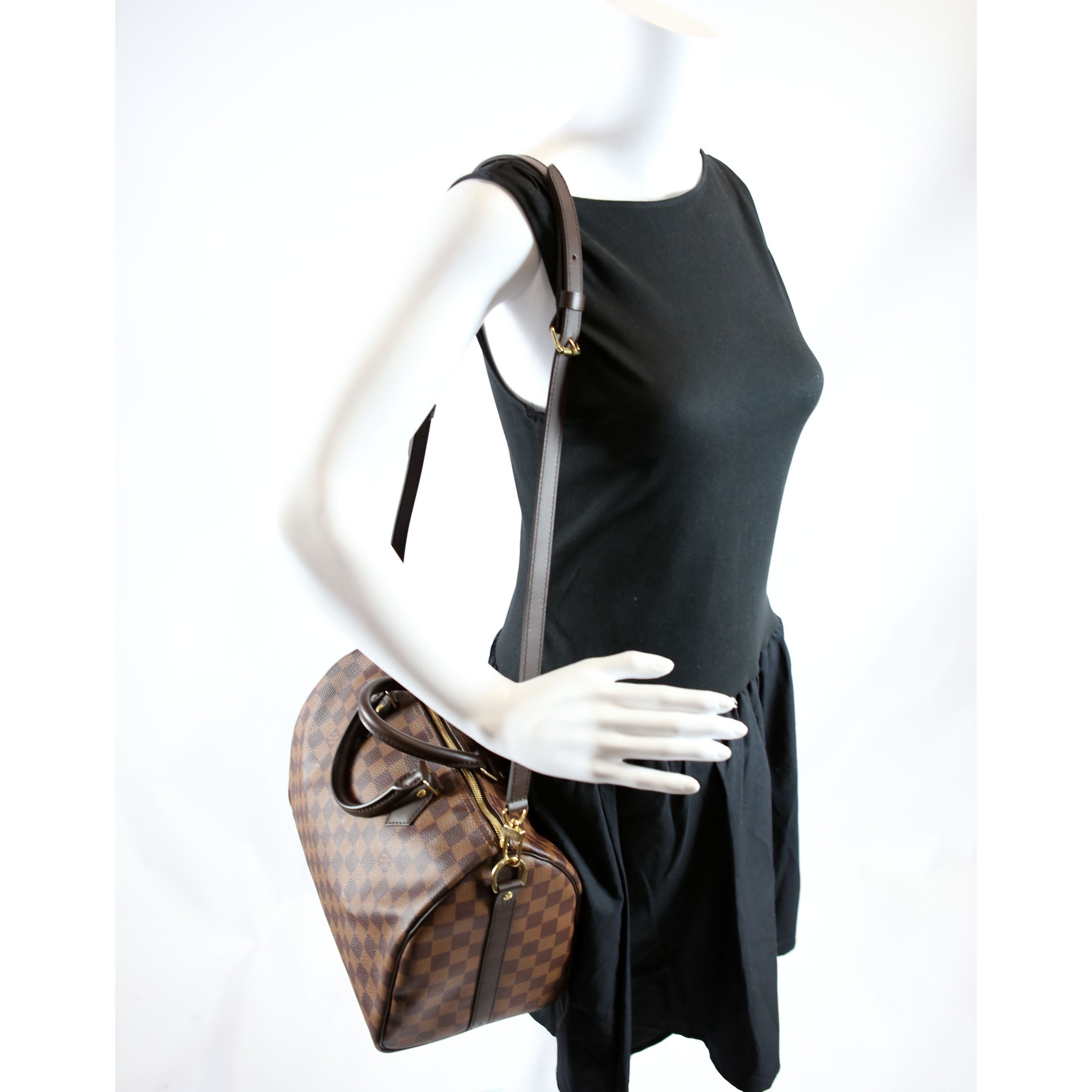 Speedy 30 Bandouliere Damier Ebene