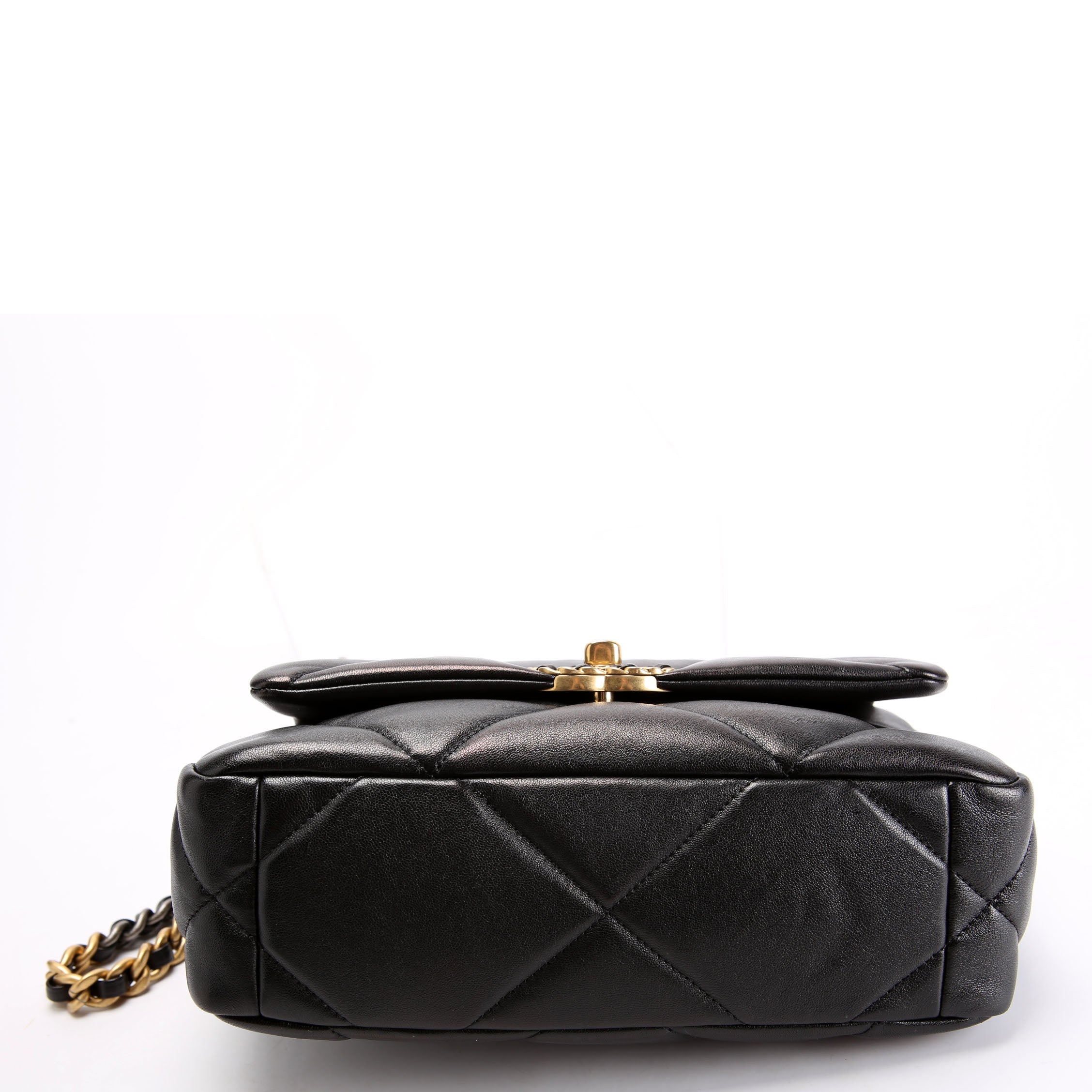 Quilted Lambskin 19 Small Flap RFID Black