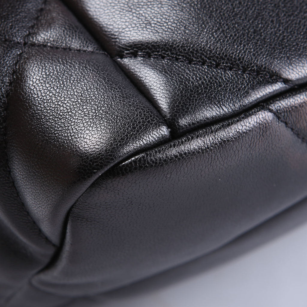 Quilted Lambskin 19 Small Flap RFID Black