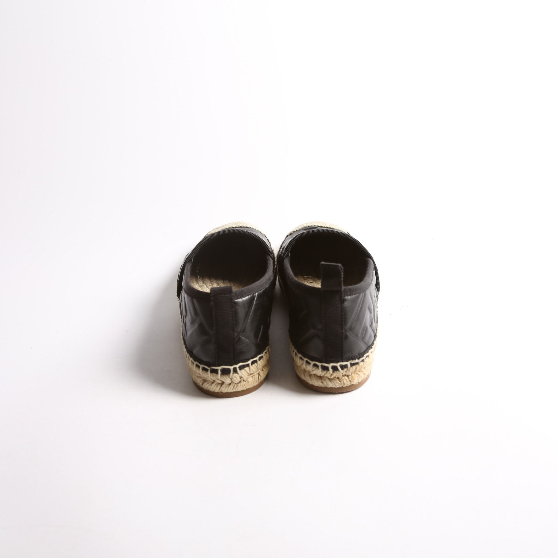 Fendi FF Embossed Espadrilles Size 36.5