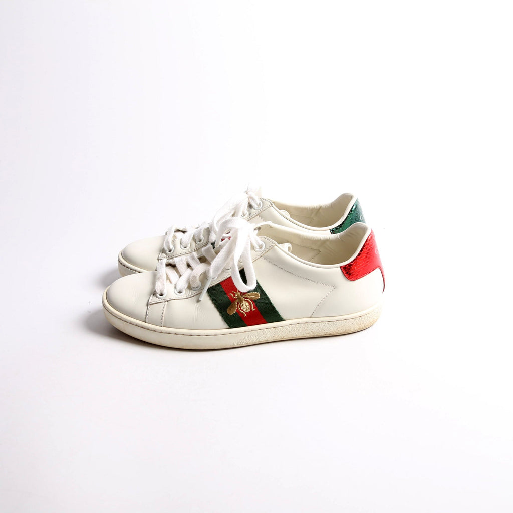 Gucci Ace Web GG Supreme Bee Sneakers Size 35
