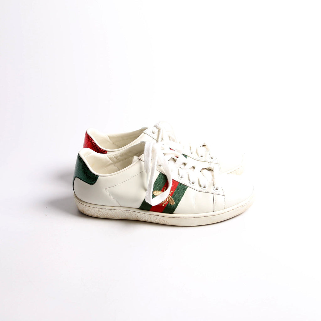 Gucci Ace Web GG Supreme Bee Sneakers Size 35