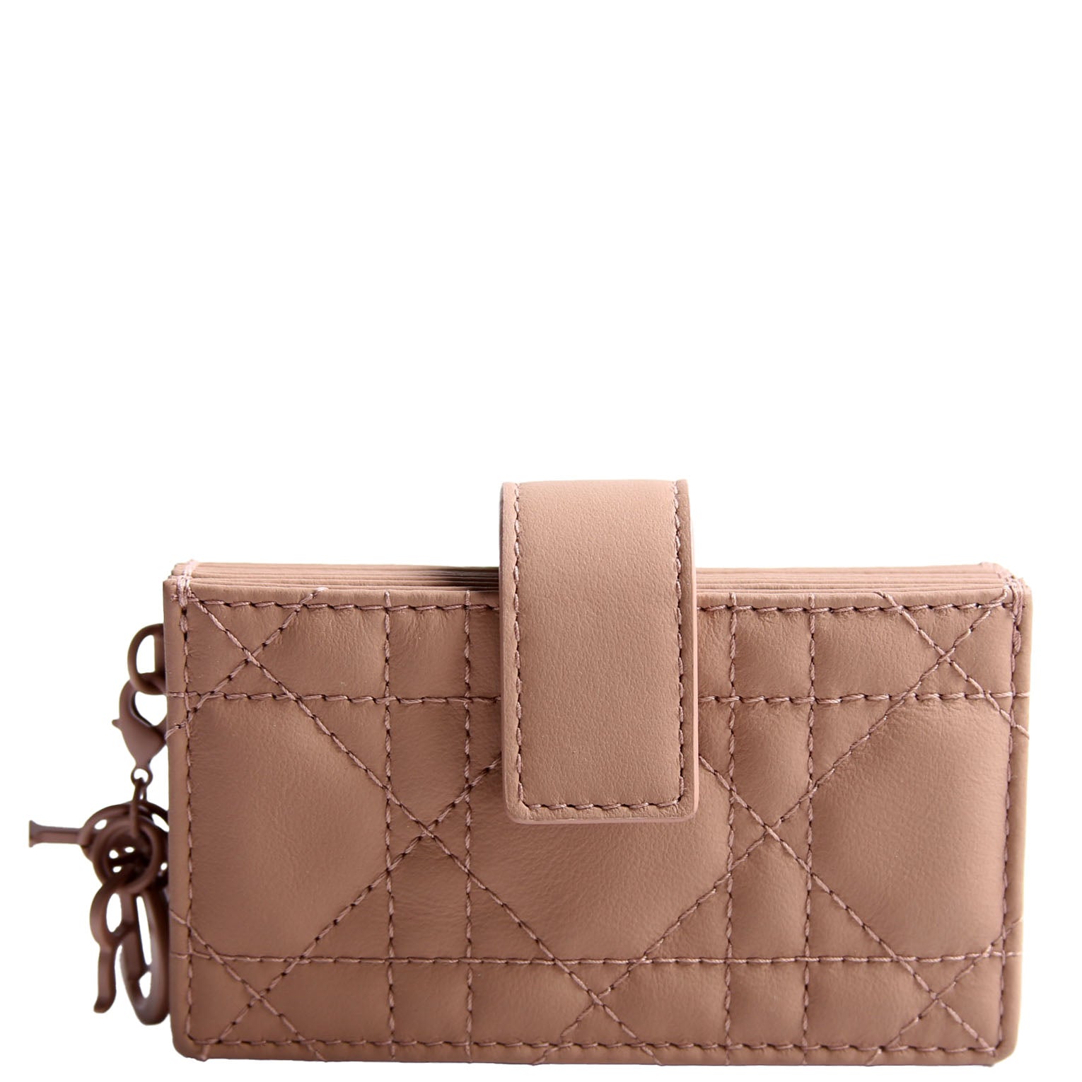 Lady Dior Jasmine Card Holder Lambskin Tan