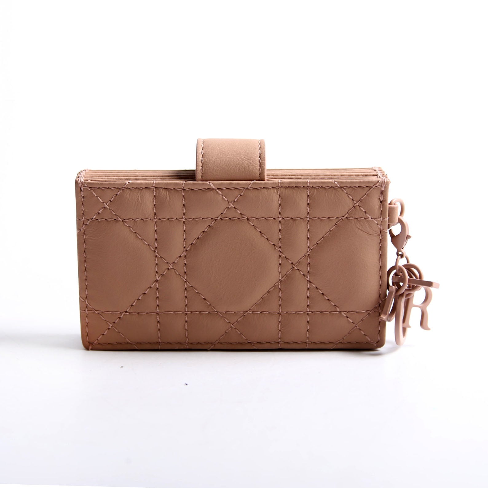 Lady Dior Jasmine Card Holder Lambskin Tan