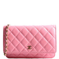 WOC Classic Quitled Lambskin RFID Pink