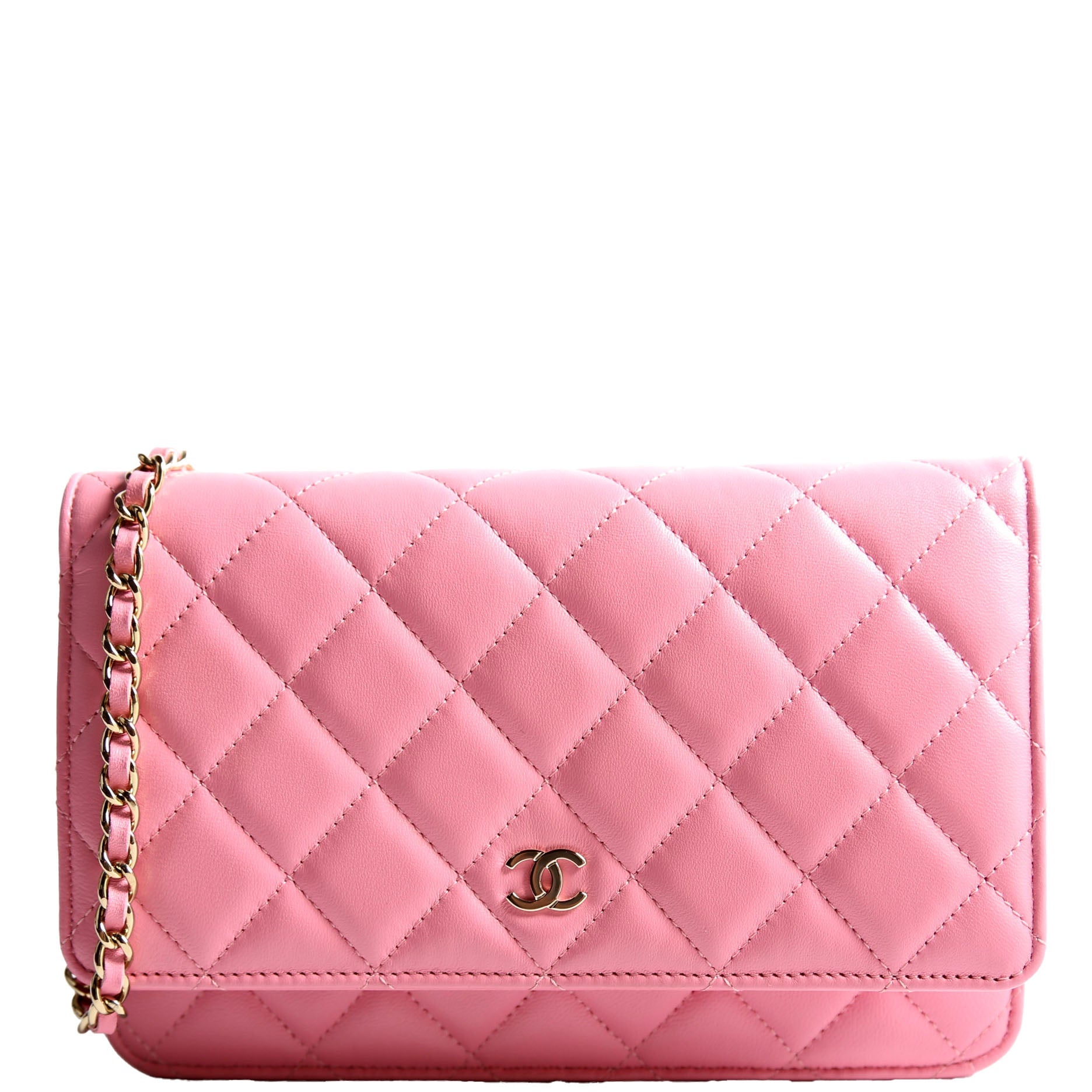 WOC Classic Quitled Lambskin RFID Pink