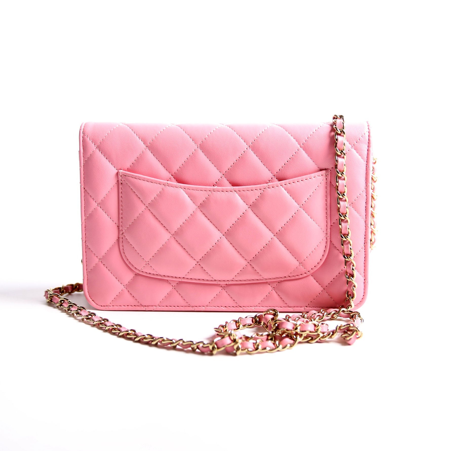 WOC Classic Quitled Lambskin RFID Pink