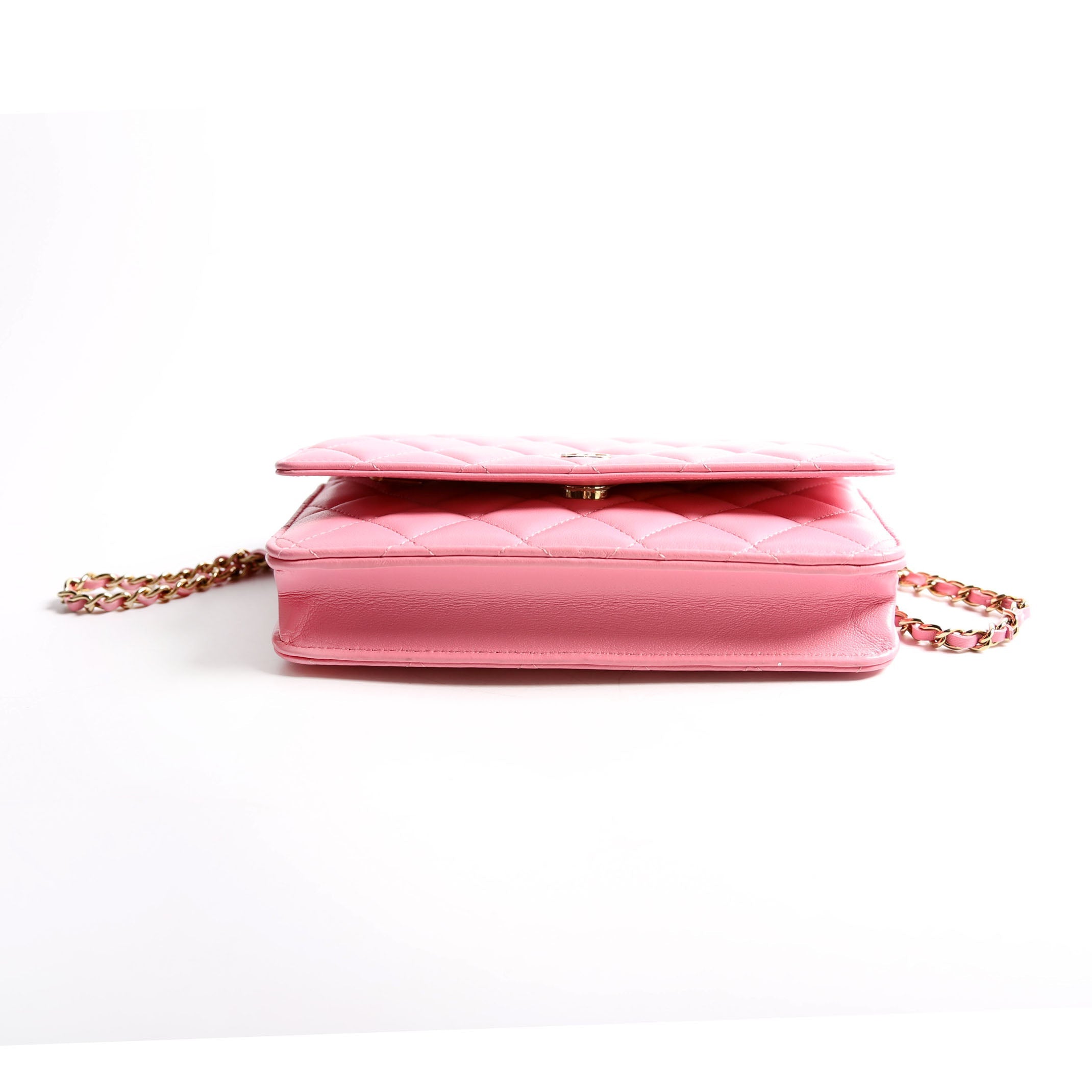 WOC Classic Quitled Lambskin RFID Pink