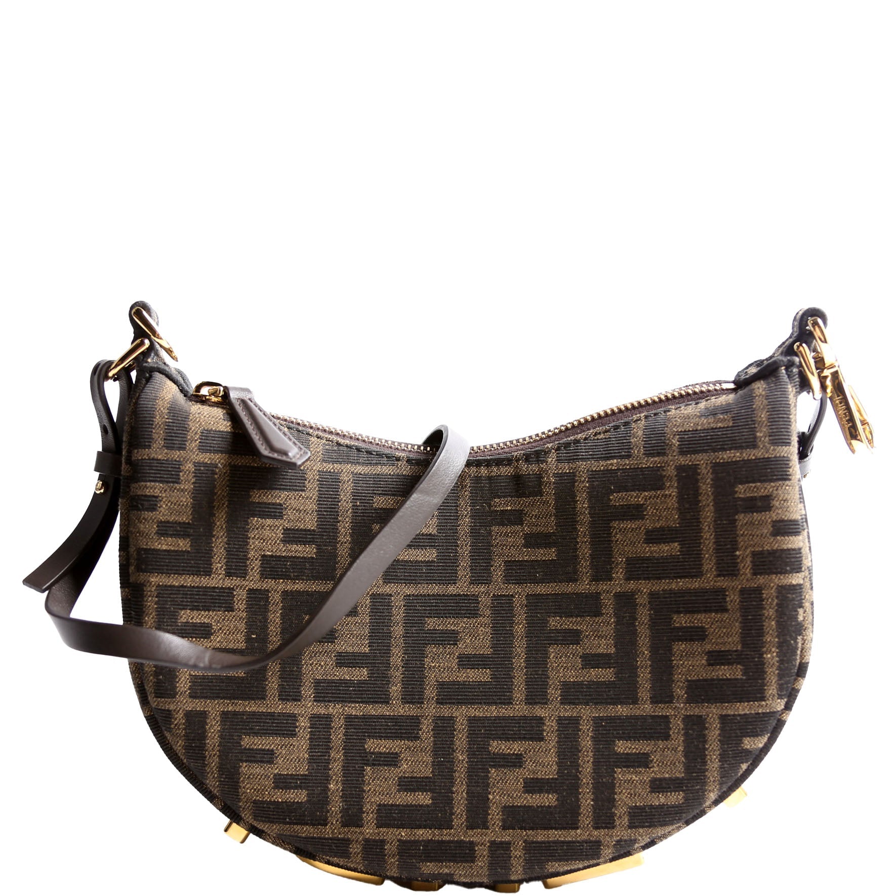 Fendi 8BS081 Fendigraphy Jacquard FF Mini Brown
