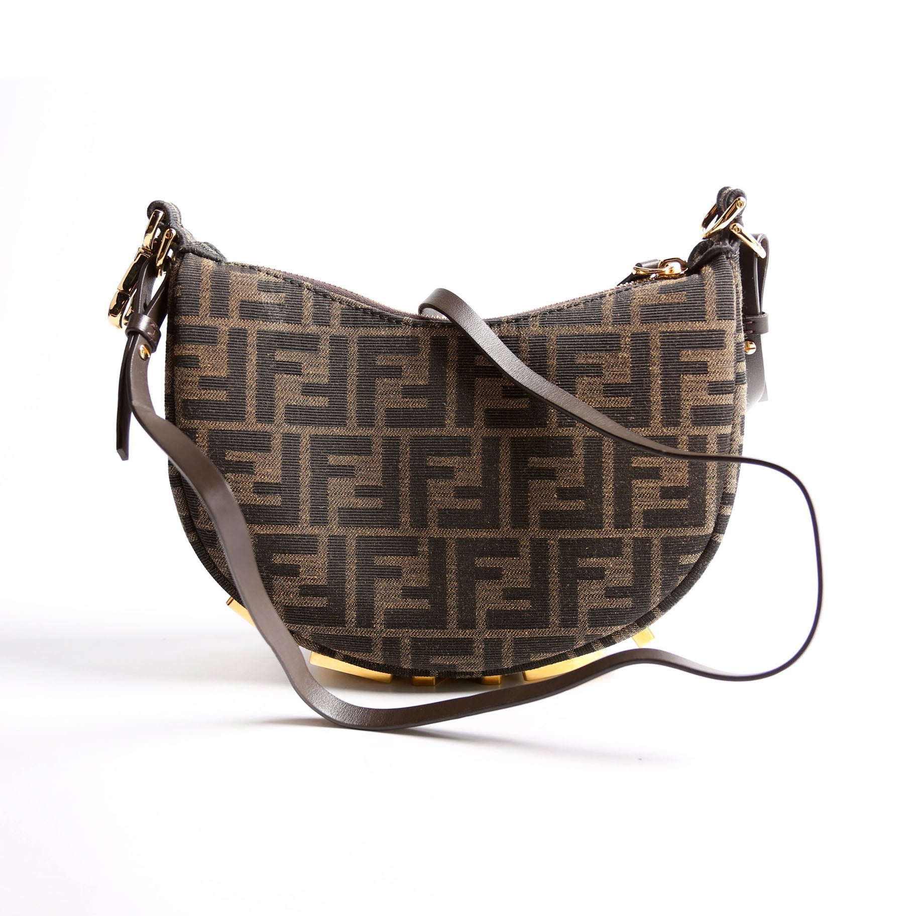 Fendi 8BS081 Fendigraphy Jacquard FF Mini Brown