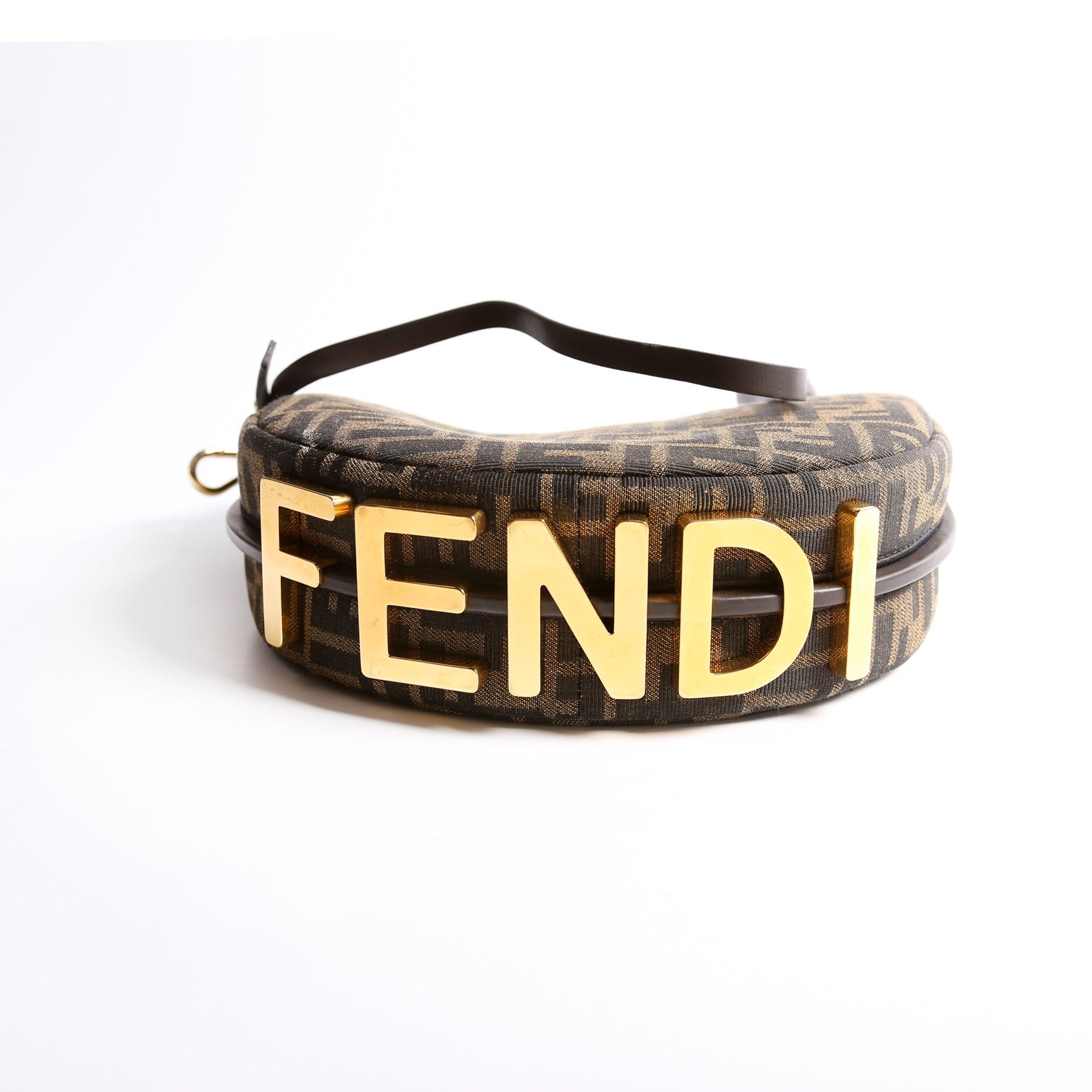 Fendi 8BS081 Fendigraphy Jacquard FF Mini Brown