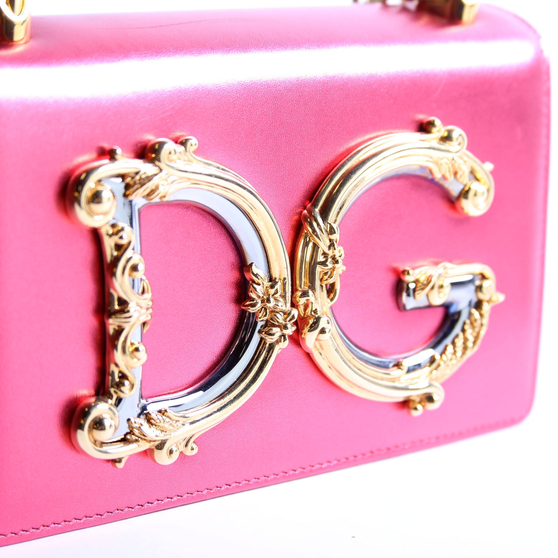 DG Girls Shoulder Bag Nappa Leather Pink