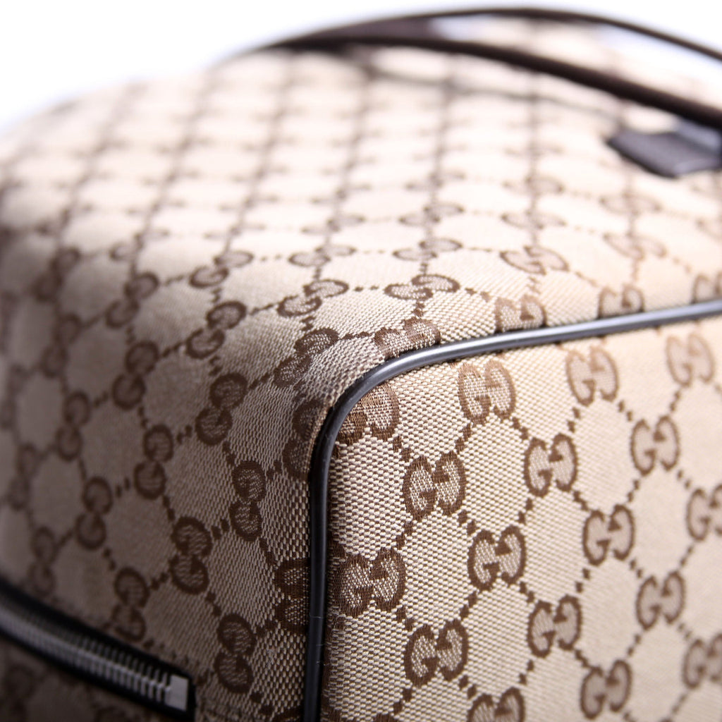 Gucci 449175 GG Canvas Drawstring Backpack Brown