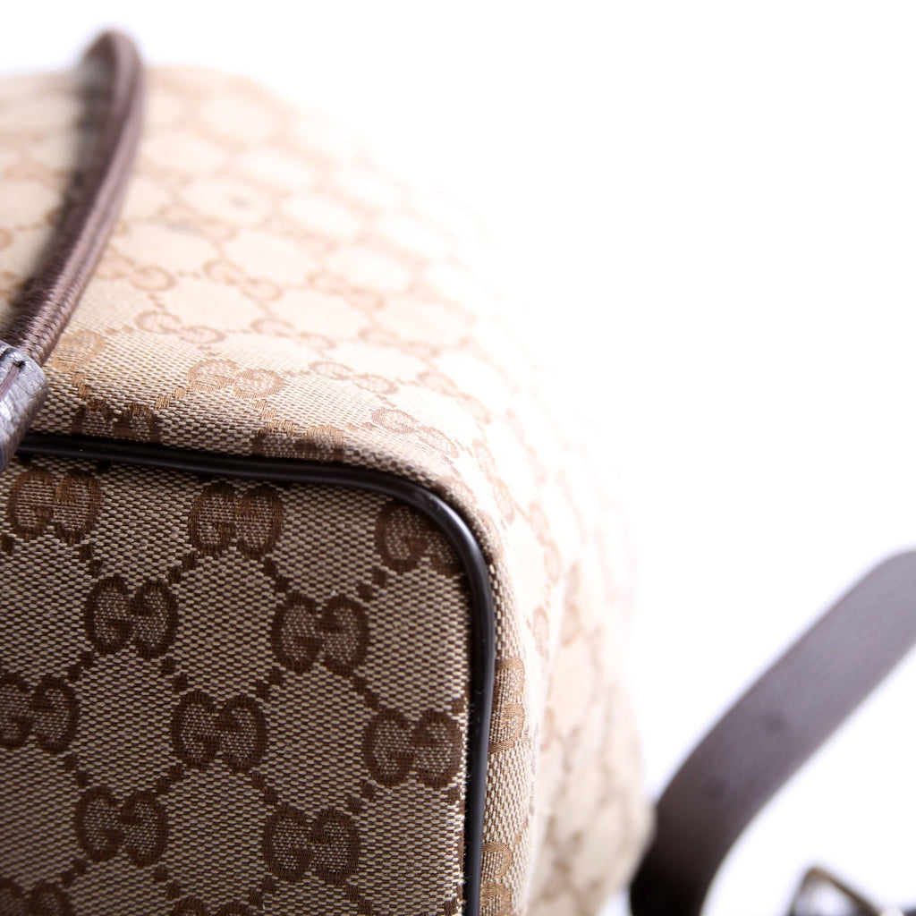 Gucci 449175 GG Canvas Drawstring Backpack Brown