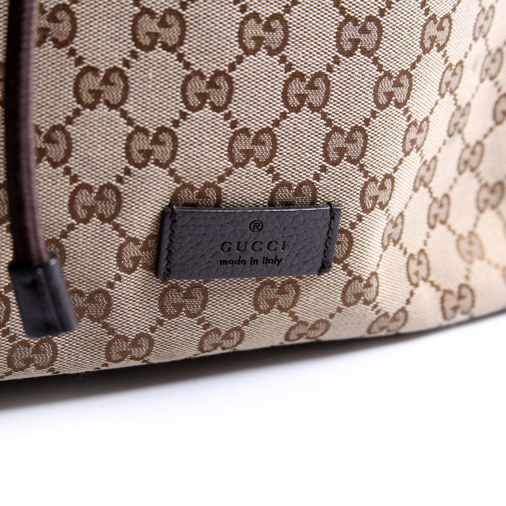 Gucci 449175 GG Canvas Drawstring Backpack Brown