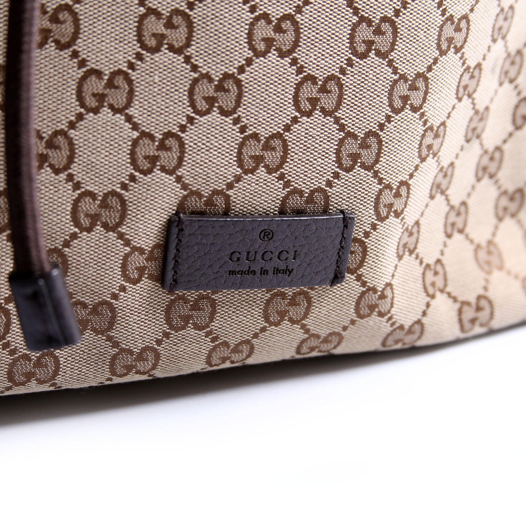Gucci 449175 GG Canvas Drawstring Backpack Brown