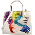 1BA050 Bibliotheque Saffiano White/Multicolor