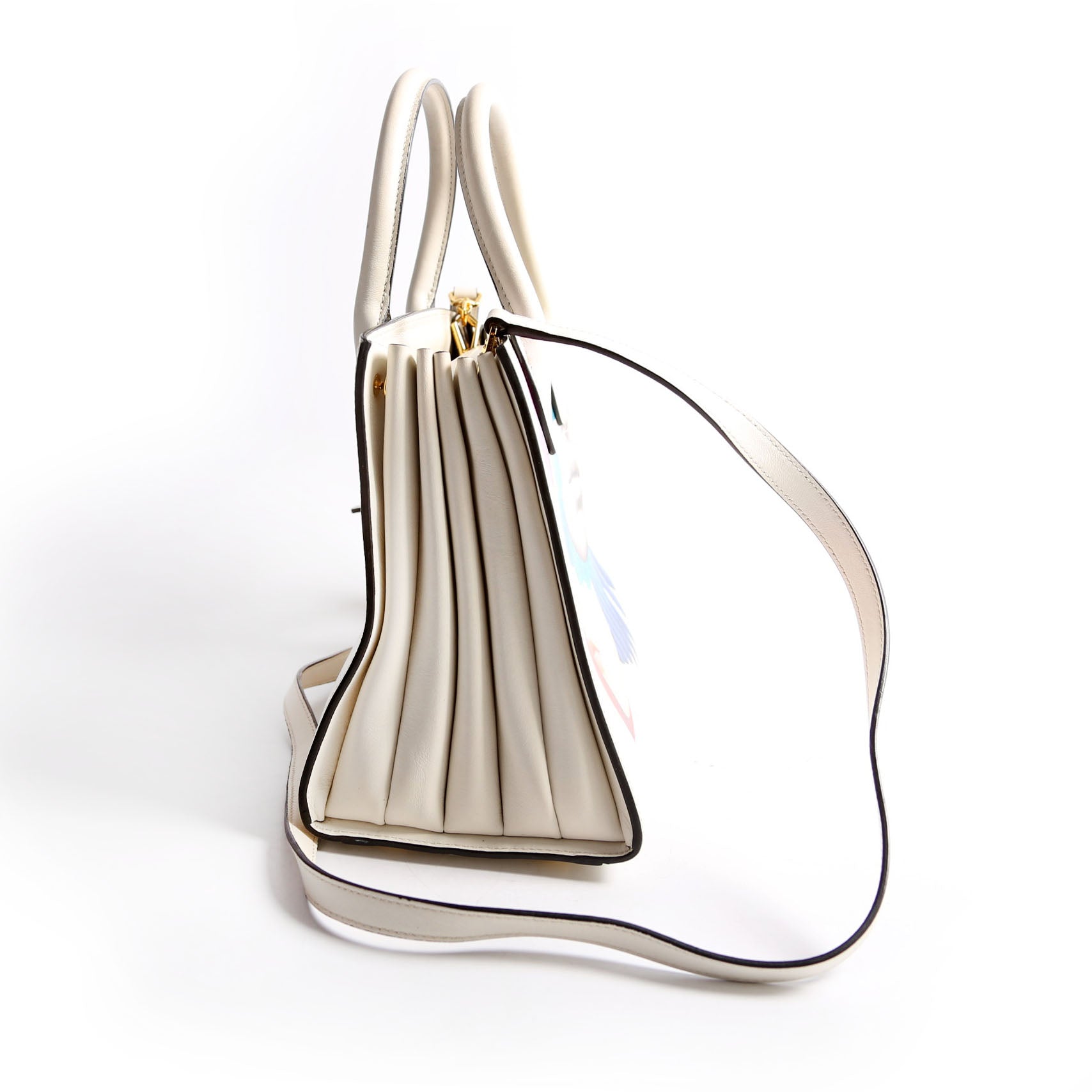 1BA050 Bibliotheque Saffiano White/Multicolor
