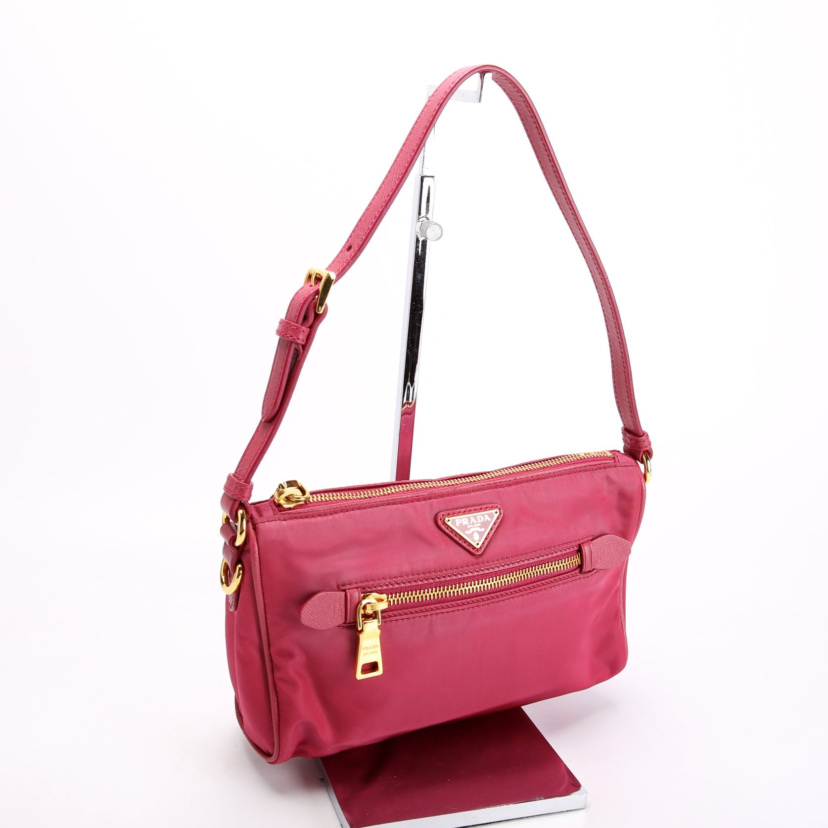 Prada BN1834 Tessuto Nylon Shoulder Bag Pink