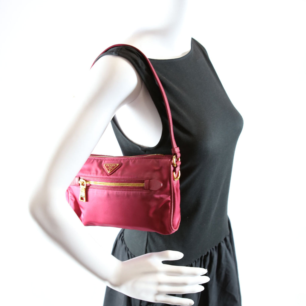 Prada BN1834 Tessuto Nylon Shoulder Bag Pink