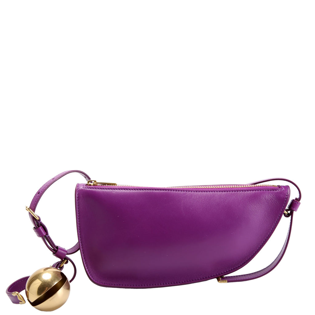 Mini Shield Leather Sling Bag Purple
