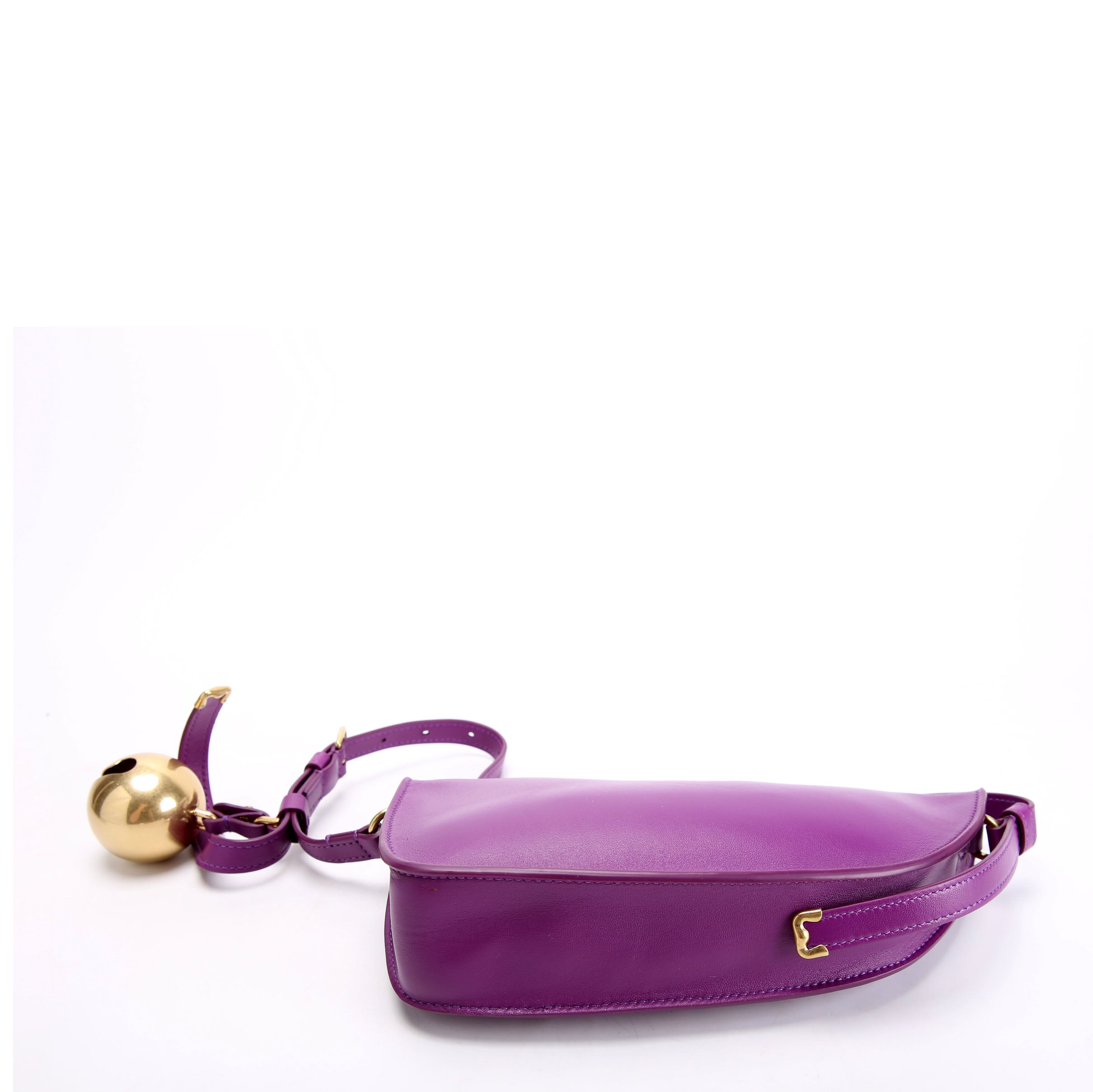 Mini Shield Leather Sling Bag Purple