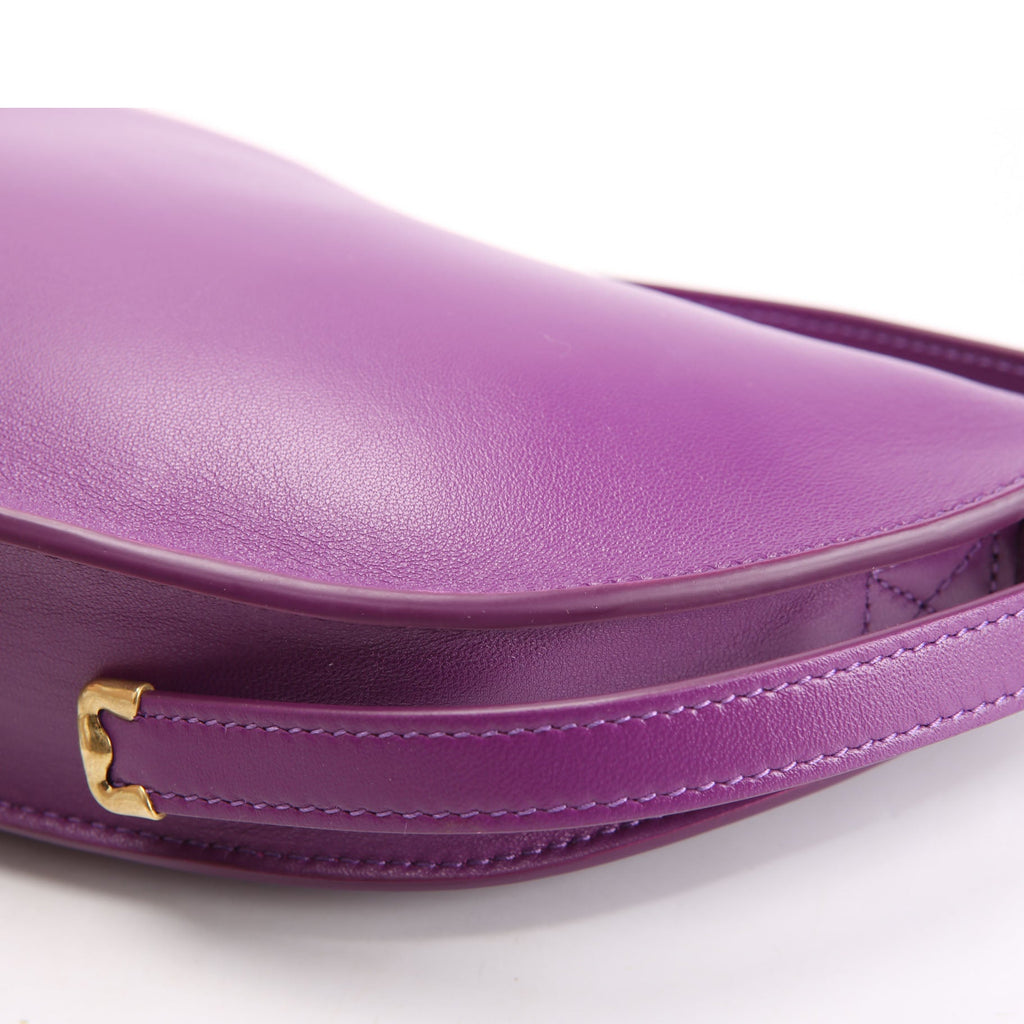 Mini Shield Leather Sling Bag Purple