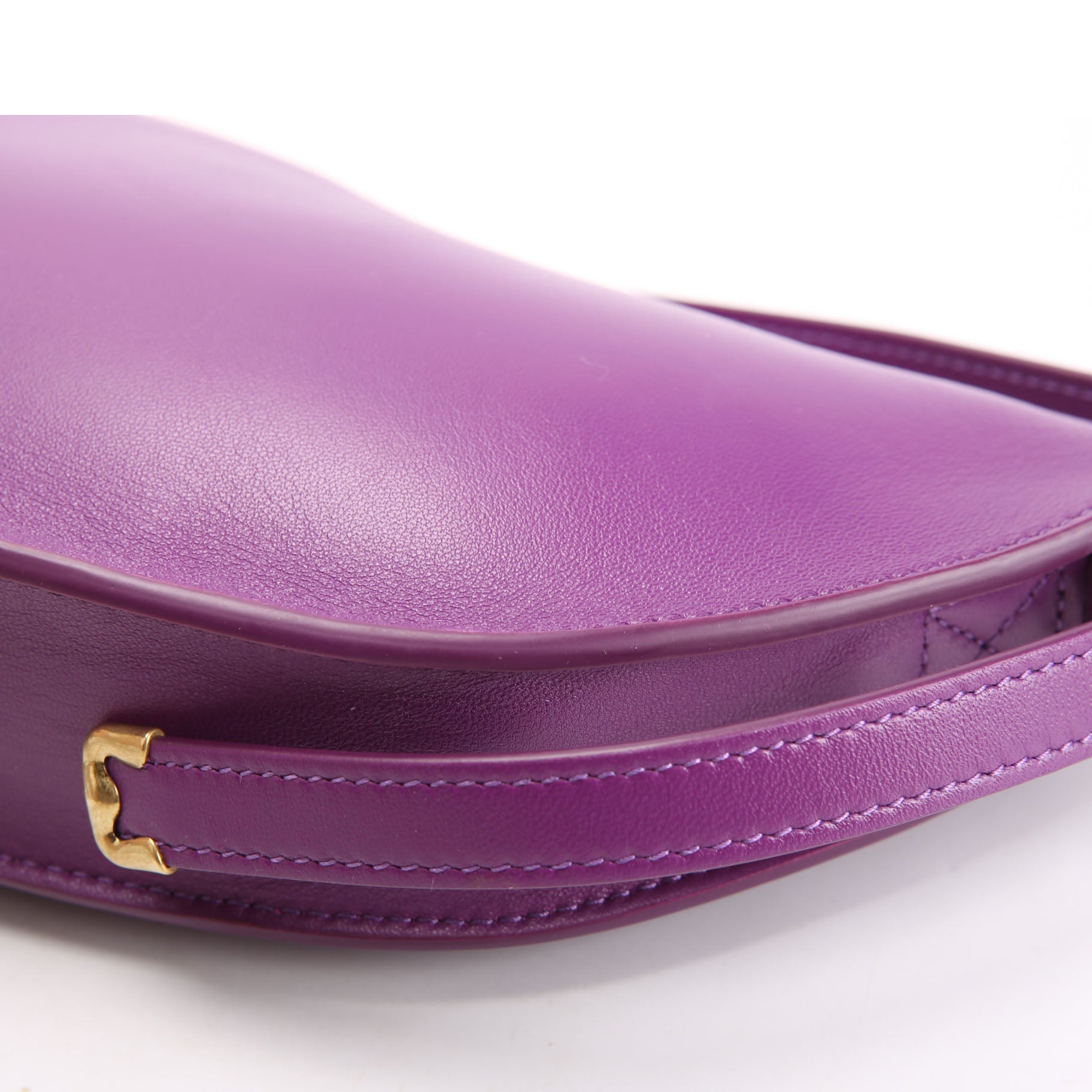 Mini Shield Leather Sling Bag Purple