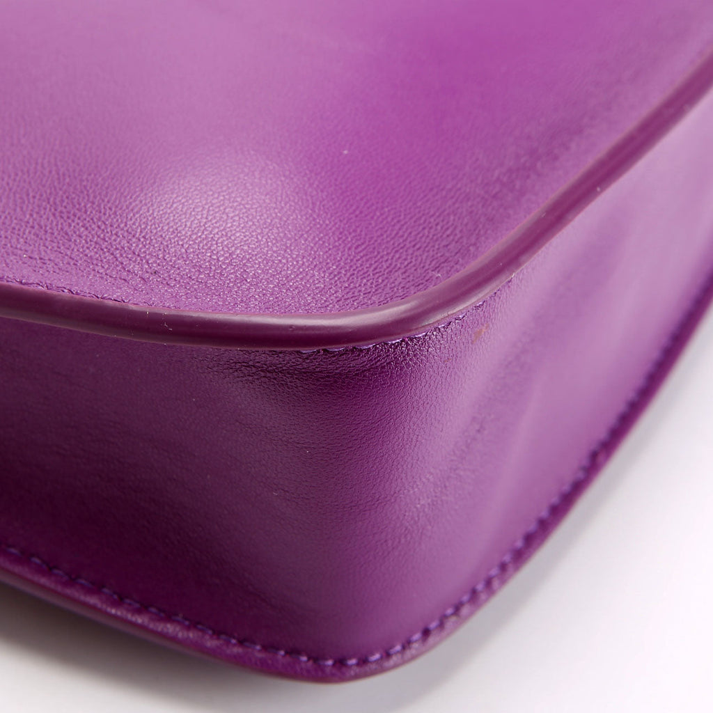 Mini Shield Leather Sling Bag Purple