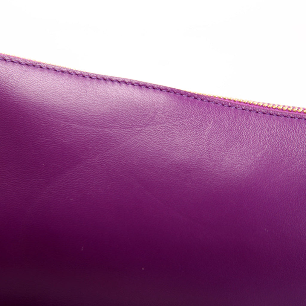 Mini Shield Leather Sling Bag Purple