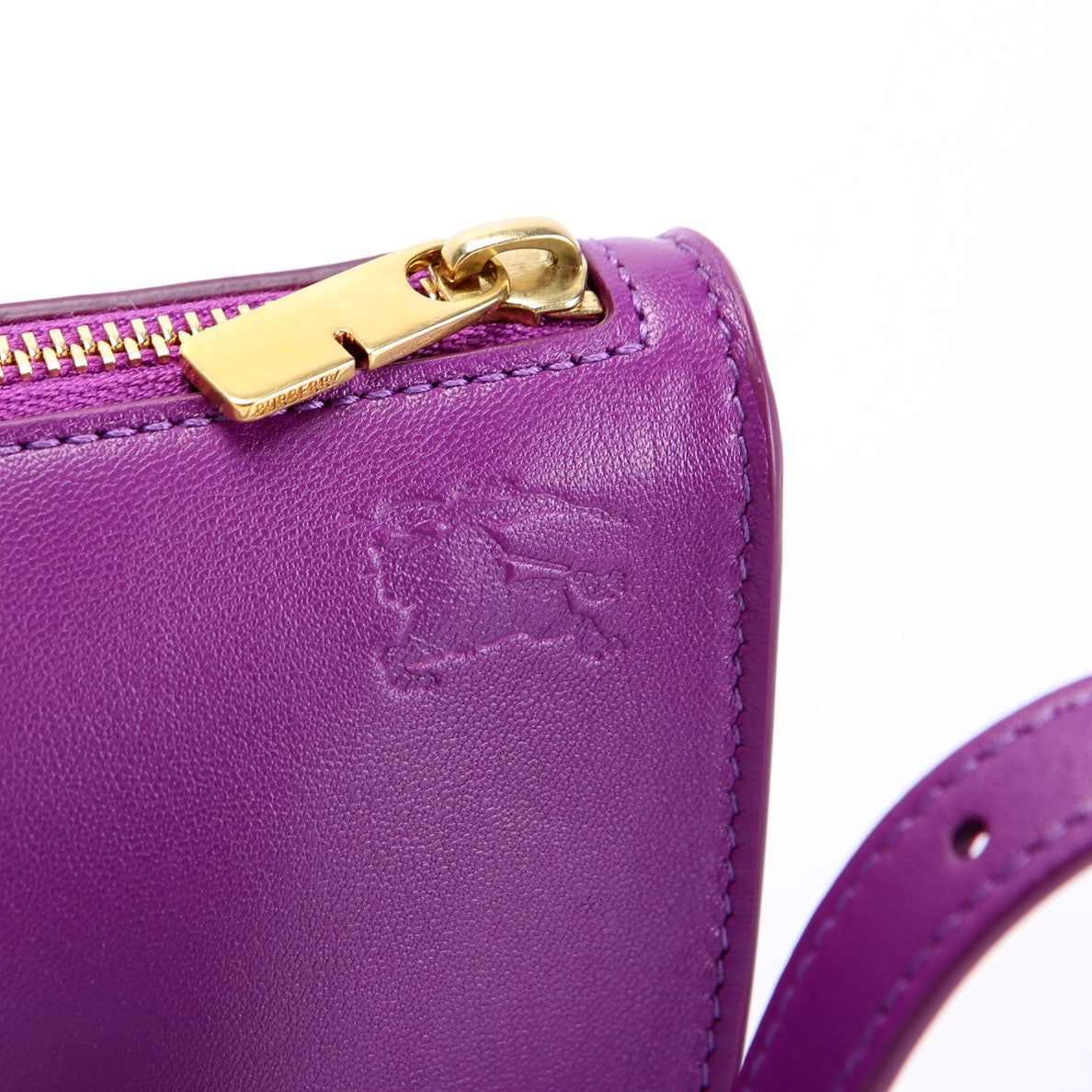 Mini Shield Leather Sling Bag Purple