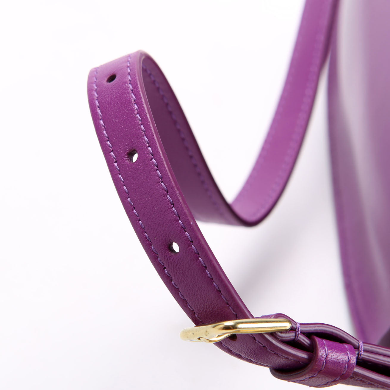 Mini Shield Leather Sling Bag Purple