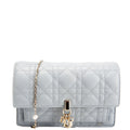My Dior Daily Pouch With Chain Lambskin Cannage Blue