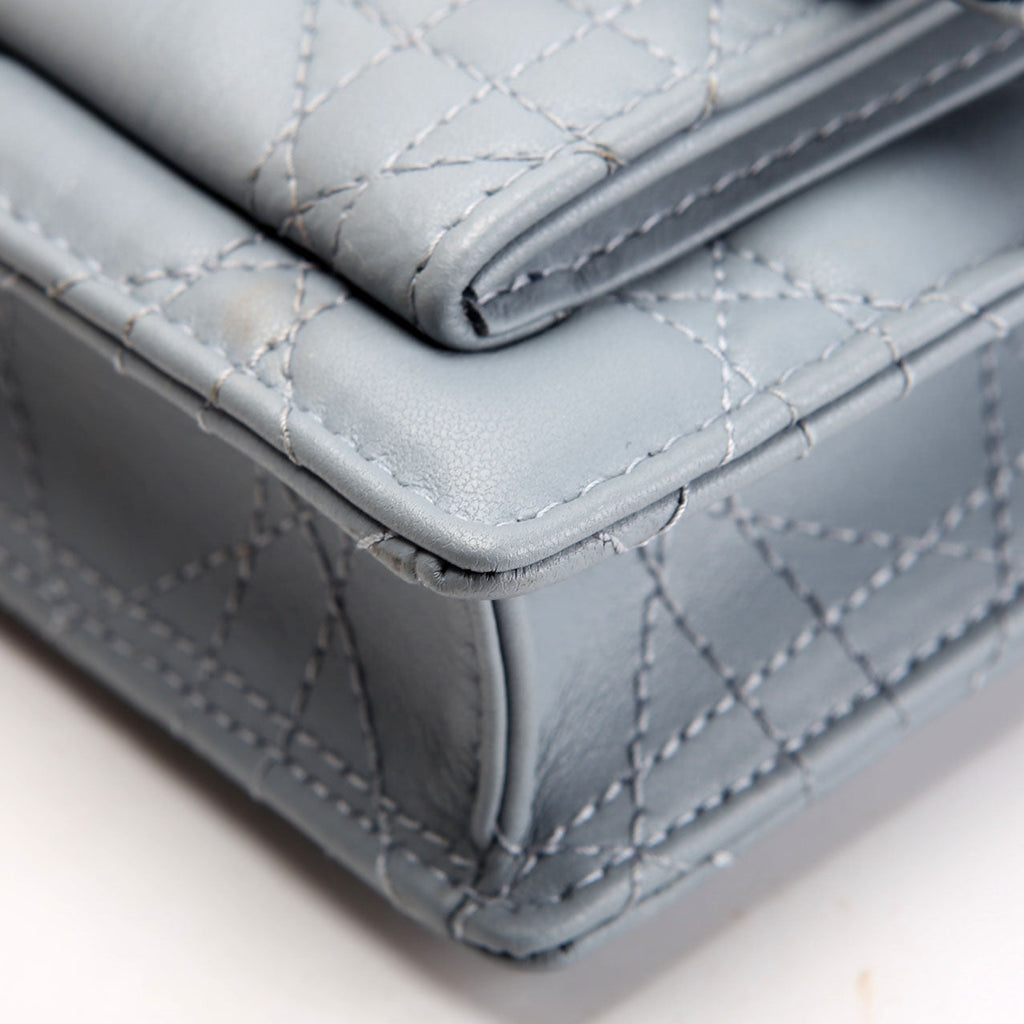My Dior Daily Pouch With Chain Lambskin Cannage Blue