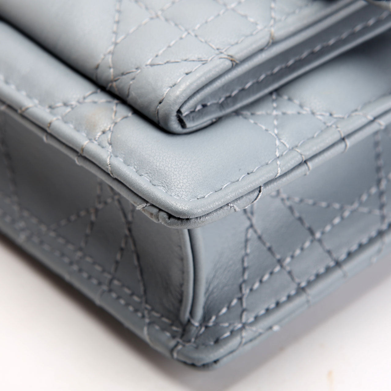My Dior Daily Pouch With Chain Lambskin Cannage Blue